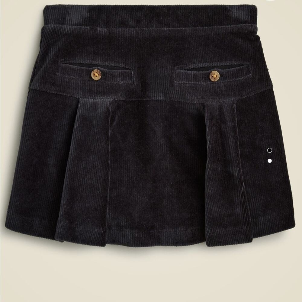 J. Crew Crewcuts black corduroy drop-waist mini skirt - Picture 4 of 7